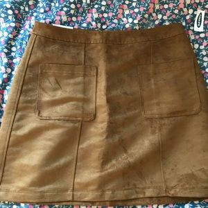 NWT Old Navy Faux Suede Tan Skirt